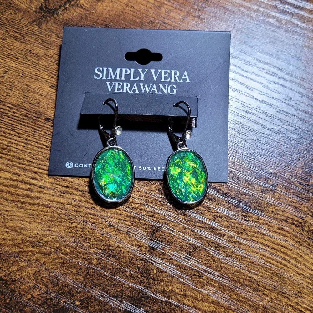 Simply Vera Vera Wang Iridescent Green Earrings